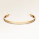 Bangle bracelet in gold with smooth outside, space for personalized engraving