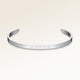 Bangle bracelet in silver with smooth outside, space for personalized engraving