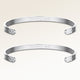 Bransoletki dla przyjaciółek, zestaw dwóch bransoletek bangle w srebrze ze spersonalizowanym grawerem, od Mon Chou