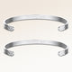 Friendship bracelets, pair of two bangle bracelets in silver with personalized engraving, from Mon Chou