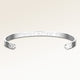 Personalized bangle silver bracelet with space for engraving of text or coordinates
