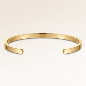 Bangle armbånd i guld uden gravering, klar til personlig indgravering på indersiden