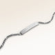 Personalized bar silver bracelet with space for engraving of text or coordinates