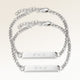 Friendship bracelets, pair of two bar bracelets in silver with personalized engraving, from Mon Chou