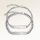 Couples bracelets, pair of two bar bracelets in silver with personalized engraving, from Mon Chou