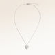 Full heart-shaped necklace in silver fully laid out with fine adjustable silver chain and minimalist heart pendant for personalized engraving