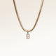 Letter pendant B in gold with white zircons, personalized initial necklace from Mon Chou