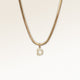 Letter pendant D in gold with white zircons, personalized initial necklace from Mon Chou