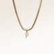Letter pendant F in gold with white zircons, personalized initial necklace from Mon Chou