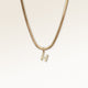 Letter pendant H in gold with white zircons, personalized initial necklace from Mon Chou