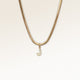 Letter pendant J in gold with white zircons, personalized initial necklace from Mon Chou