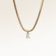 Letter pendant K in gold with white zircons, personalized initial necklace from Mon Chou