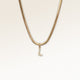 Letter pendant L in gold with white zircons, personalized initial necklace from Mon Chou
