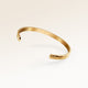 Personalized bangle gold bracelet with space for engraving of text or coordinates