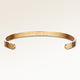 Personalized bangle gold bracelet with space for engraving of text or coordinates