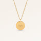Friendship necklaces, pair of two round necklaces in gold with personalized engraving, from Mon Chou
