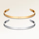 Couples bracelets, pair of two bar bracelets in gold and silver with personalized engraving, from Mon Chou