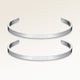 Couples bracelets, pair of two bar bracelets in silver with personalized engraving, from Mon Chou